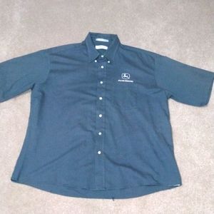 JOHN DEERE:  Green XL Men's Work button up shirt